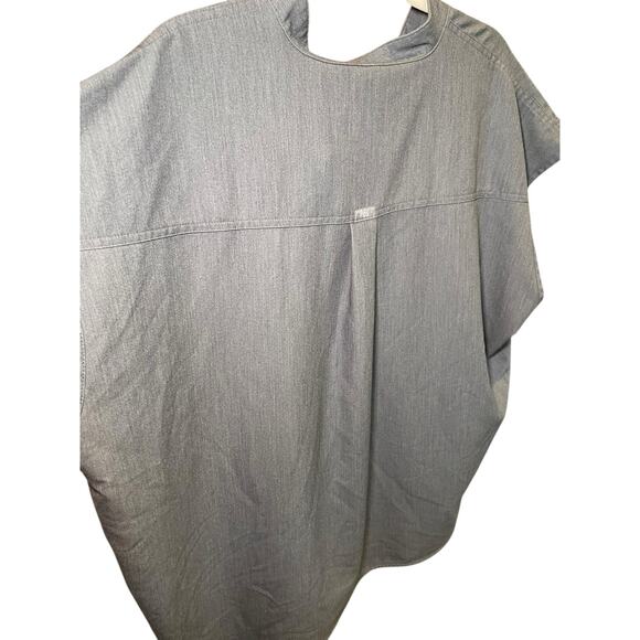 FIGS Women XXL Rafaela Oversized Scrub Top Graphite Grey V-Neck Collared Neck - Picture 14 of 17